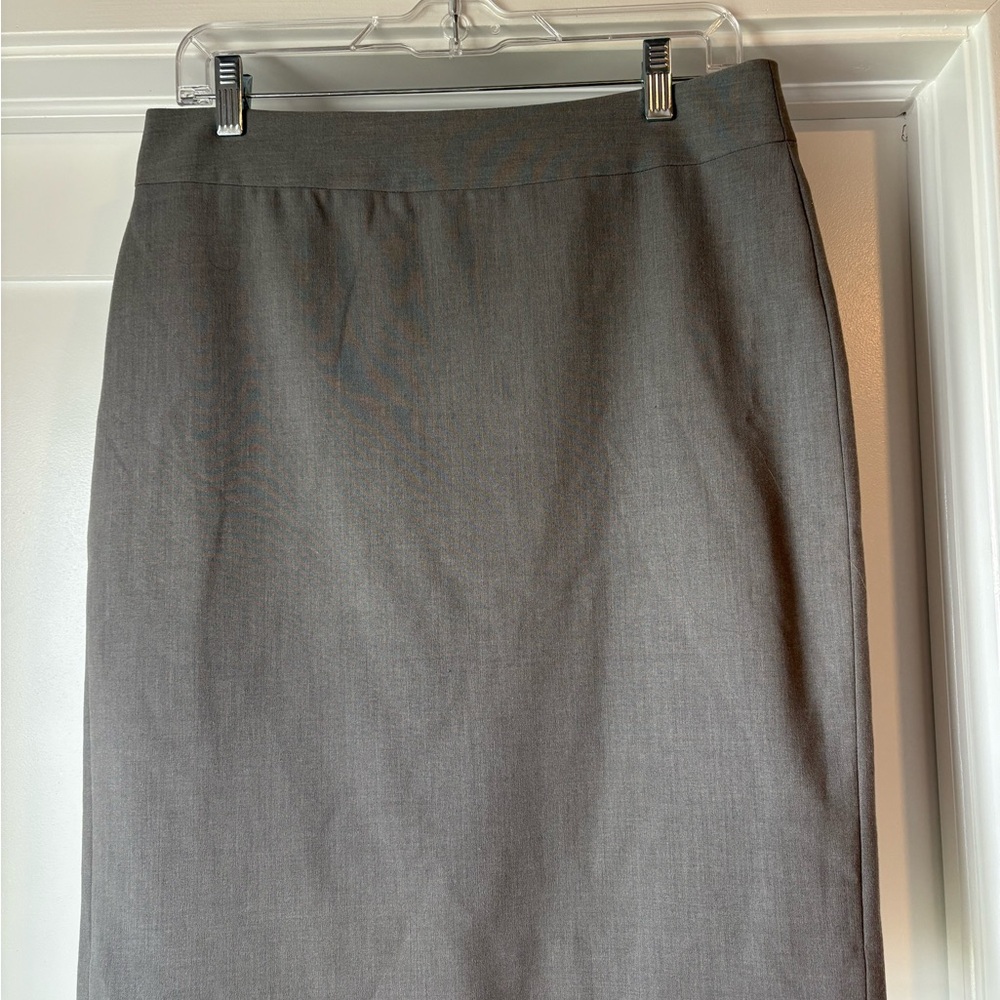 J. Crew Gray Pencil Skirt Knee-Length Work